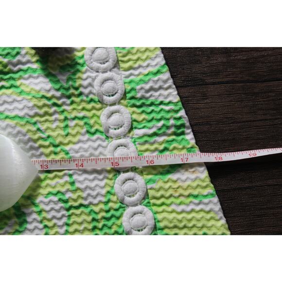 Lilly Pulitzer Shorts Liza Heartbreakers White Green Floral Pattern Resort Sz 4 - Picture 10 of 13